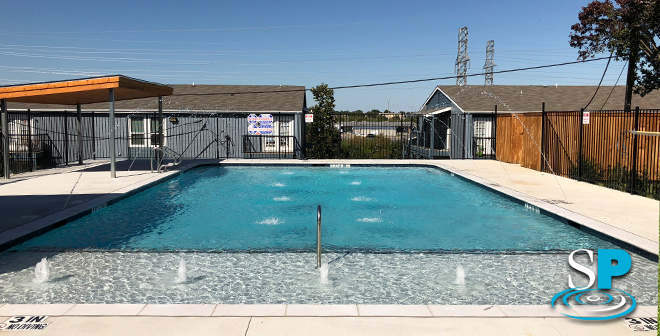 apartment complex swimming pool